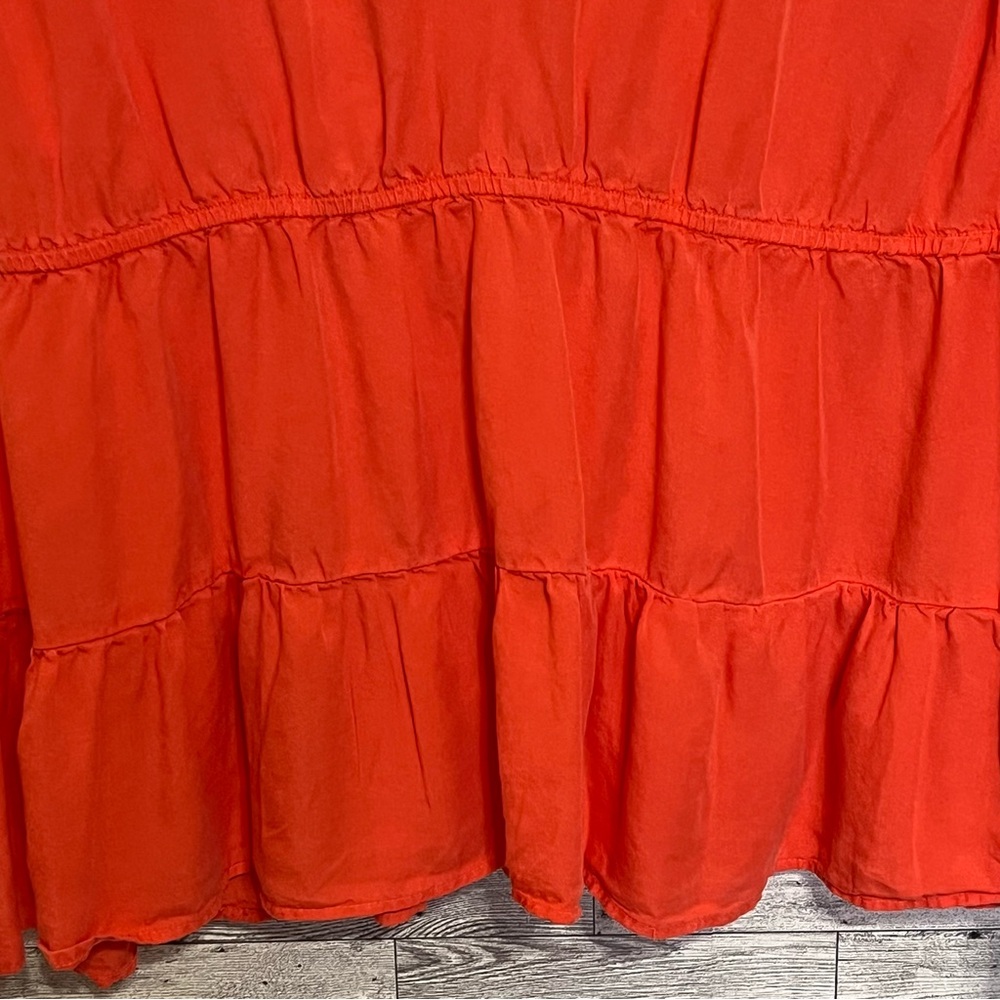 Crown & Ivy Red Ruffle V-Neck Top - Picture 6 of 14